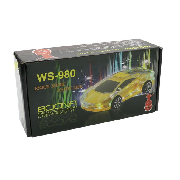 Bežični Bluetooth zvučnik WS-980 auto zuti - EP3090134