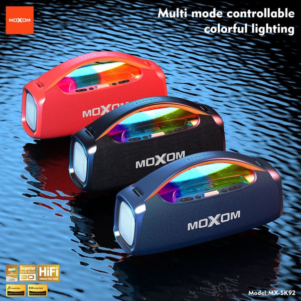 Zvučnik Bluetooth Moxom MX-SK92 sa mikrofonom crni - EP3168999