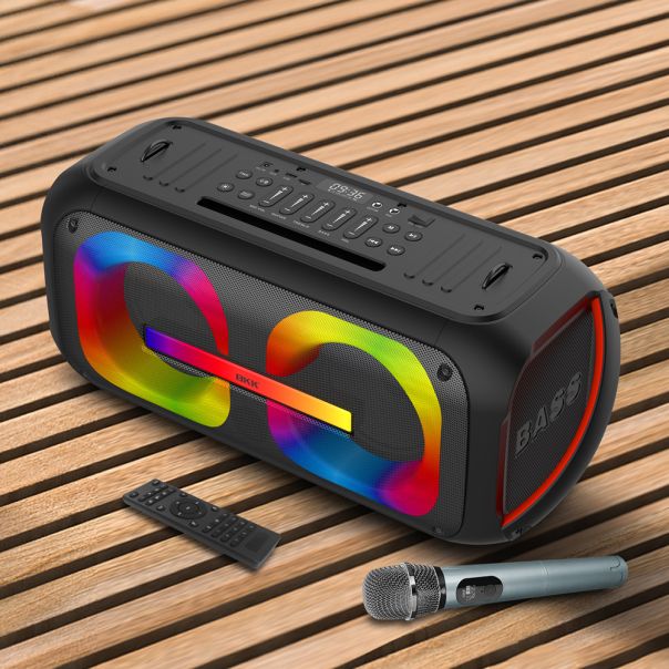 Bluetooth zvučnik BKK B67 sa 2 mikrofona, crna - ZV915