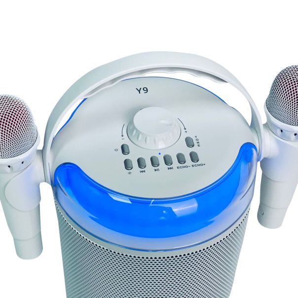 Bežični Bluetooth zvučnik Y-9 sa 2 mikrofona, bela - ZV930
