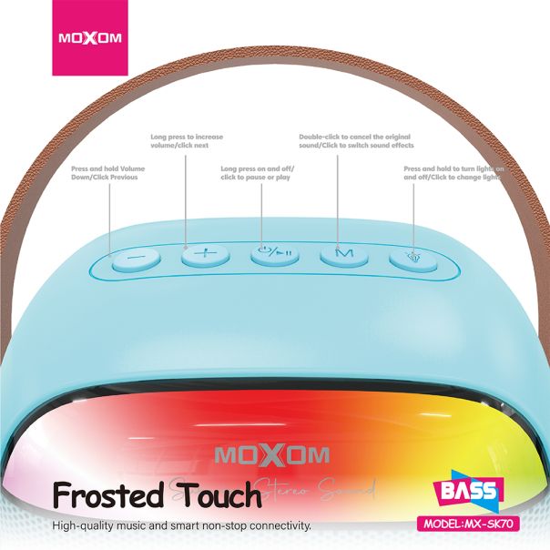 MOXOM Bežični Bluetooth zvučnik MX-SK70, plava - ZV944