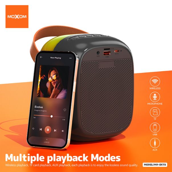 MOXOM Bežični Bluetooth zvučnik MX-SK72, crna - ZV948