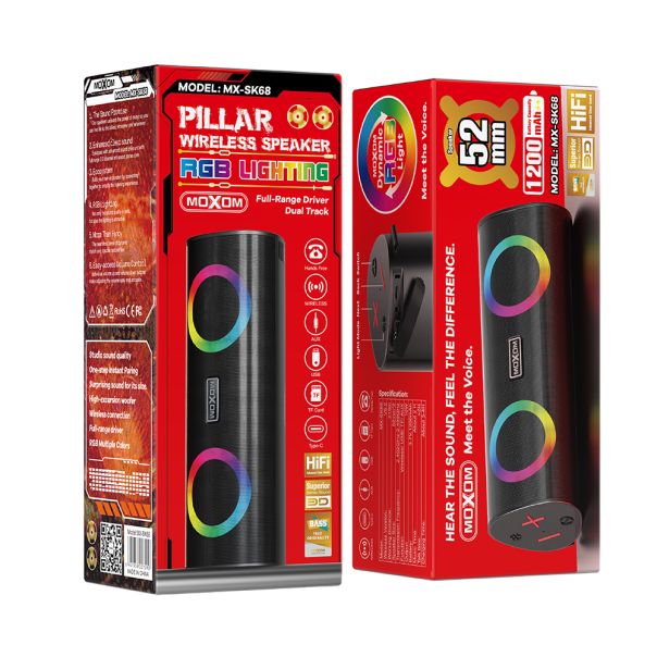 MOXOM Bežični Bluetooth zvučnik  MX-SK68, crna - ZV951