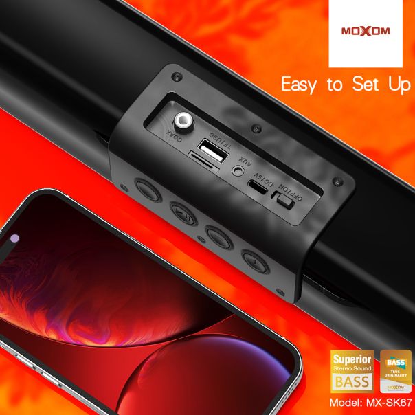 MOXOM Bežični Bluetooth zvučnik Sound Bar MX-SK67, crna - ZV952