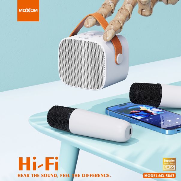MOXOM Bežični Bluetooth zvučnik MX-SK63, bela - ZV954