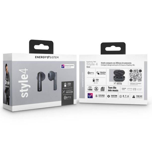 ENERGY SISTEM Bežične bubice Style 4 Stone, crna - ZVU02753
