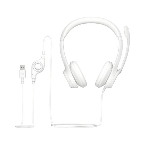 LOGITECH H390 Corded Headset - OFFWHITE - USB - ZVU02757