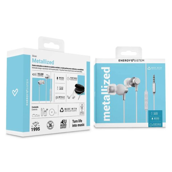 ENERGY SISTEM Slušalice za telefon Metallized Silver, srebrna - ZVU03167