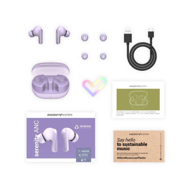 ENERGY SISTEM Bluetooth slušalice Lavender Serenity ANC, ljubičasta - ZVU03299