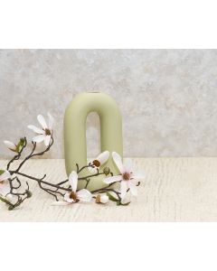 DEKOR DOM Vaza 20cm Ellissoide, zelena - 024385