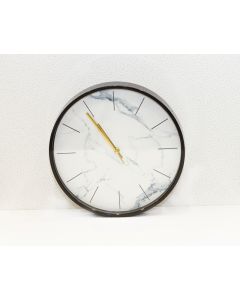 DEKOR DOM Zidni sat Circle, mermer-bela - 024320