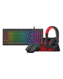 Combo Tastatura + miš + slušalice + podloga Redragon K515-RGB 4 in 1 Gaming Black