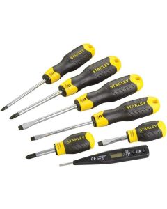 STANLEY Odvijači cushion grip /set 6kom +tester 220v - 0-65-009