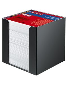 HERLITZ Blok kocka pvc 9x9x9cm+papir beli 1600360 crna