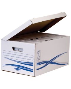 FELLOWES Arhivsak kutija-kontejner s preklopom Basic 55.4x35.6x28cm, belo/plava