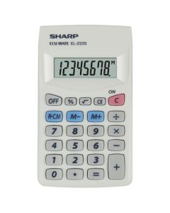SHARP Kalkulator džepni 8mesta EL-233S beli blister