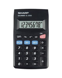 SHARP Kalkulator džepni 8mesta EL-233SB-BK crni blister