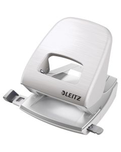 LEITZ Bušač 2 rupe do  30 listova Metal Style 50060104 beli (arctic)