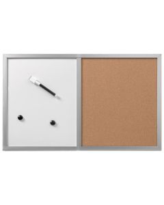 HERLITZ Tabla magnetna /pluta drveni sivi okvir 60x40cm 10685394