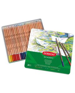 DERWENT Boje drvene Aquarelle 24 boje u metalnoj kutiji Academy Derwent 2301942 - 00017149