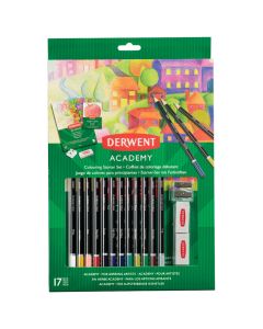 DERWENT Set Boje drvene 12 boja+pribor Academy Derwent 2305678 blister - 000017154