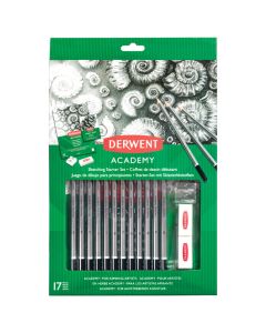 DERWENT Set Olovka grafitna 5H-6B+pribor Academy Derwent 2305679 blister - 000017155