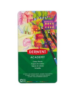 DERWENT Boje drvene 12 boja u metalnoj kutiji Academy Derwent 2301937 - 000017158