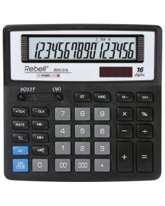 REBELL Kalkulator komercijalni 16mesta RE-BDC316 BX crni