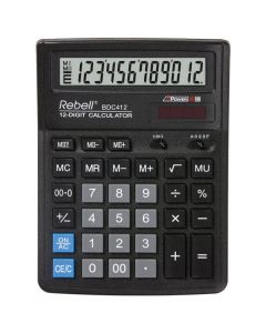 REBELL Kalkulator komercijalni 12mesta RE-BDC412 BX crni
