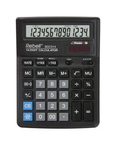 REBELL Kalkulator komercijalni 14mesta RE-BDC514 BX crni
