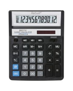REBELL Kalkulator komercijalni 12mesta RE-BDC712BK BX crni