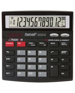 REBELL Kalkulator komercijalni 12mesta RE-CC512 BX crni