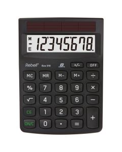REBELL Kalkulator komercijalni  8mesta RE-ECO310 BX crni