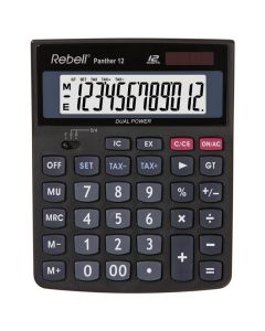 REBELL Kalkulator komercijalni 12mesta RE-PANTHER 12 BX crni