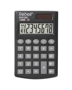 REBELL Kalkulator džepni  8mesta sa preklopom RE-SHC208 BX crni