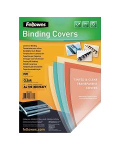 FELLOWES Korice za spiralno koričenje 300my pvc A4 pk100 Fellowes 53763 providne - 000018847