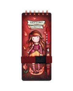 SANTORO Blok za beleške-spirala gore sa olovkom hemijskom Fire In My Heart Gorjuss 1171GJ01