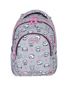 ASTRABAG Ranac đački anatomski 3zipa AB330 Panda 502024010 sivi