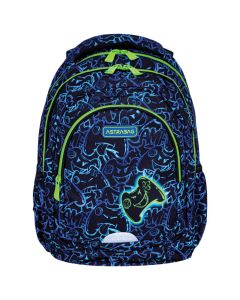 ASTRABAG Ranac đački anatomski 3zipa AB330 Gaming 502024016 plavo-zeleni