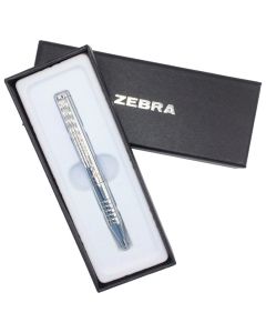 ZEBRA Olovka hemijska teleskopska 0,7mm u poklon kutiji SL-F1 0578 srebrna