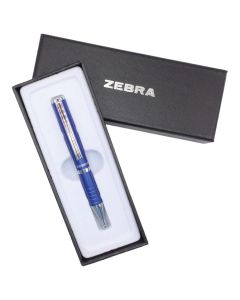 ZEBRA Olovka hemijska teleskopska 0,7mm u poklon kutiji SL-F1 2402-24 tamno plava srebrna