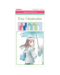 ZEBRA Set Manga One Umbrella (roler Sarasa Clip pk2+flomaster obostrani Mildliner pk3) 56531