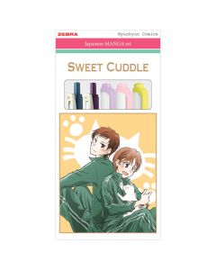 ZEBRA Set Manga Sweet Cuddle (roler Sarasa Clip pk2+flomaster obostrani Mildliner pk3) 56532