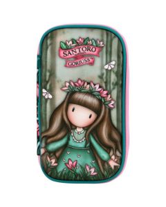 SANTORO Pernica puna ovalna 1zip 1preklop Woodland Wildflower Gorjuss 1046GJ24