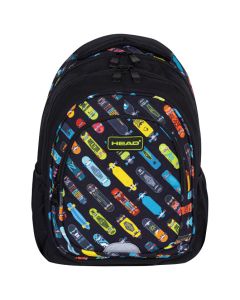 HEAD Ranac đački anatomski 3zipa AB330 Skateboards 24.502024127 crno-žuti