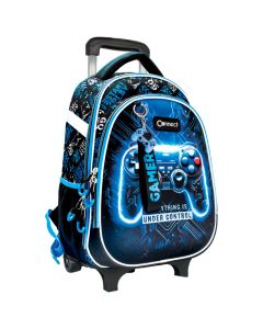 CONNECT Ranac đački s točkićima XT Gamer Blue 60539