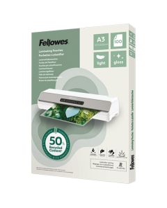 FELLOWES Folija za plastificiranje  80my A3 sjajna 50% reciklirani materijal pk100 100142988
