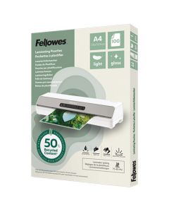 FELLOWES Folija za plastificiranje  80my A4 sjajna 50% reciklirani materijal pk100 100142987