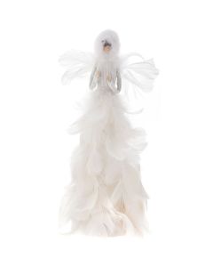 ENA Novogodišnja dekoracija Devojka 15x35cm, bela