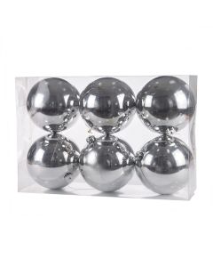 ENA Set novogodišnjih ukrasa 15cm 6/1, silver